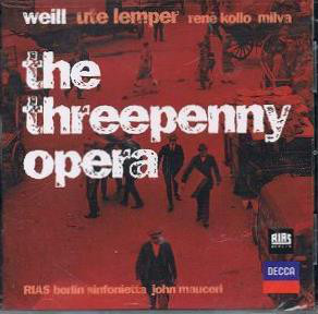 CD The threepenny opera RIAS Berlin sinfonietta