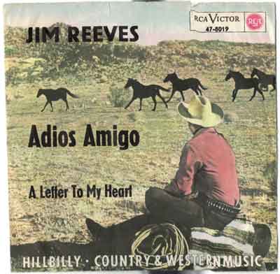 Jim Reeves Adios Amigo/A letter to my heart