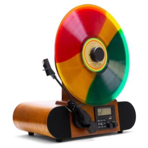 Skivspelare Fuse REC Vertical Vinyl Record Player Round
