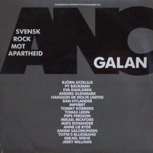 LP Svensk rock mot apartheid ANC-galan