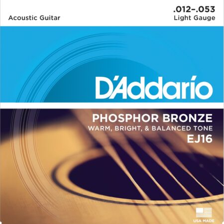 D´ Addario Acoustic guitar. Phosphor bronze. EJ 16