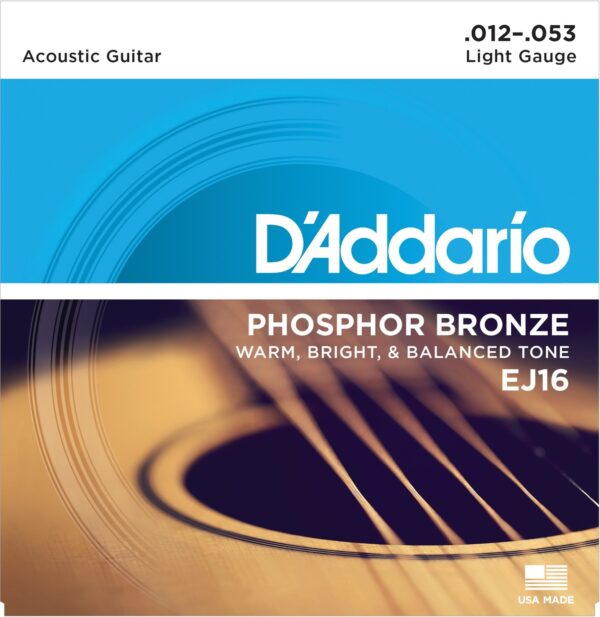 D´ Addario Acoustic guitar. Phosphor bronze. EJ 16