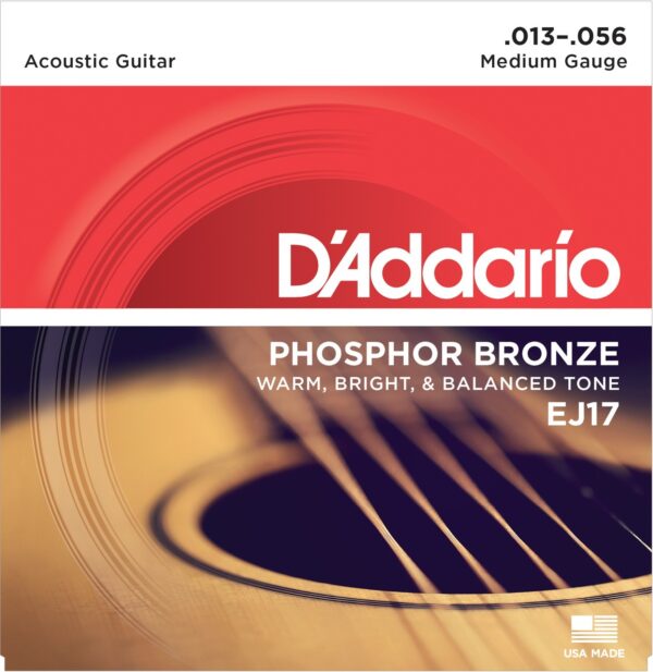 D´ Addario Acoustic guitar. Phosphor bronze. EJ 17