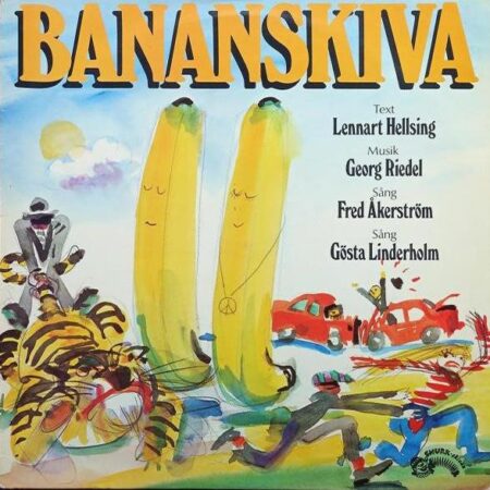 Bananskiva. Fred Åkerström och Gösta Linderholm