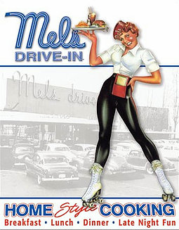 Metallskylt MelÂ´s drive in