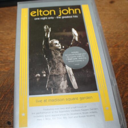 VHS Elton John One night only Live at Madison Square Garden